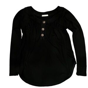 We the free black long sleeve Henley